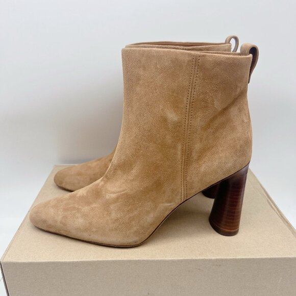 Vince Hillside Women’s Ankle Boots Booties Tan Brown Suede High Heel US 10 EU 41 - Picture 3 of 10